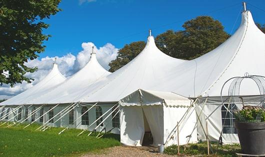 sleek white portable restrooms for events, providing a reliable and functional option for those in need in Cave Creek